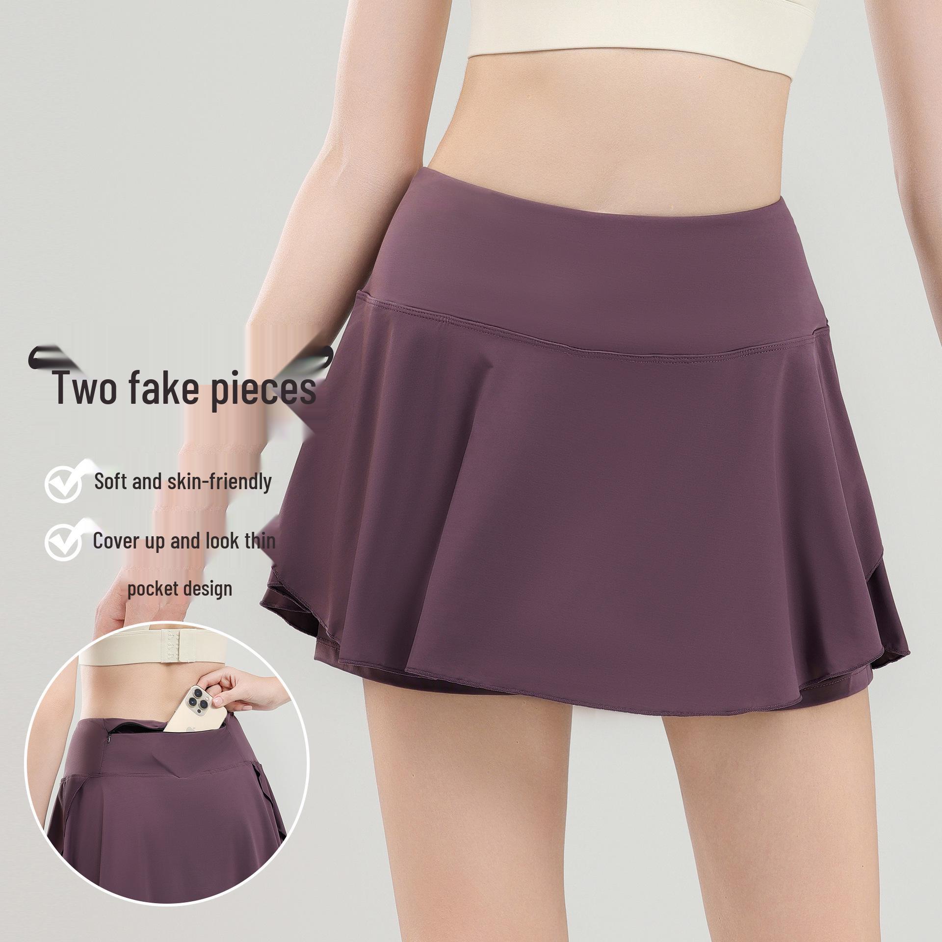 

Women s Quick-Dry High Waist Skort for Summer Sports & Fitness Large білий