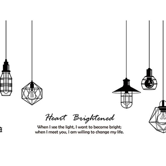 2 Sheets/Set Wall Decals Plane Photography Props Chandelier Room Self-adhesive Pattern Wall Stickers