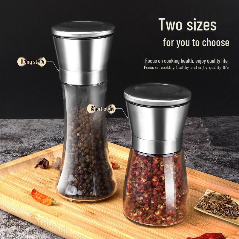 Yuzuro Stainless Steel Manual Pepper & Salt Grinder