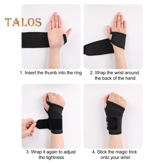 1Pc Sports Wrist Brace Adjustable Breathable Wrist Support Strap Men Women Fitness Wrist Wrap Arthritis Tendinitis Pain Relief Compression Sleeve