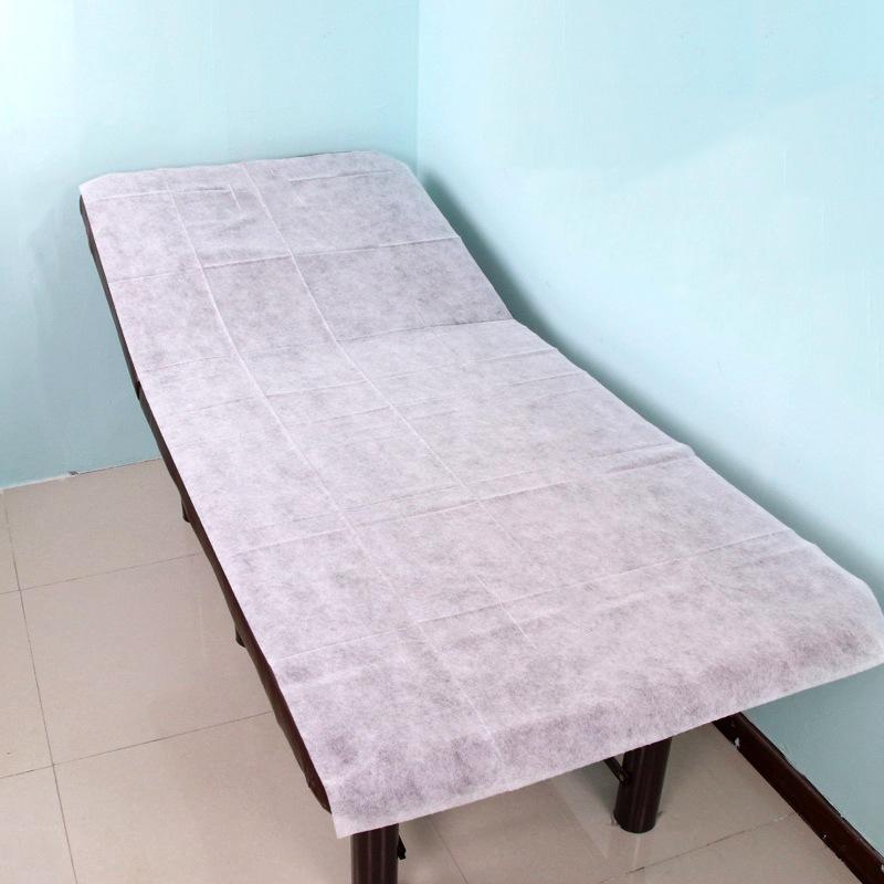 

Waterproof Oil Resistant Disposable Bed Sheets Breathable Disposable Beauty Salon Mattress with Holes Clean Hygienic Bedding 80x180cm100pcs Thin