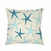 Starfish Throw Pillow Cushion Cover Decorative Home Decor Beach Nautical Coastal Pattern Fabric Pillowcase Cushion Case