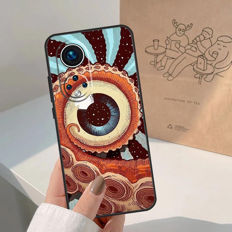 Eye Illustration Case For Honor Magic 8 5 6 7 Pro Cover For Honor 400 200 Lite 50 70 90 X8a X8b X9a X9b X9c