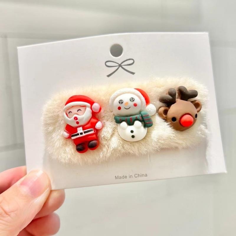 

Рождественский бант заколка для волос мини декоративный галстук-бабочка детская рождественская боковая заколка для волос набор 7#