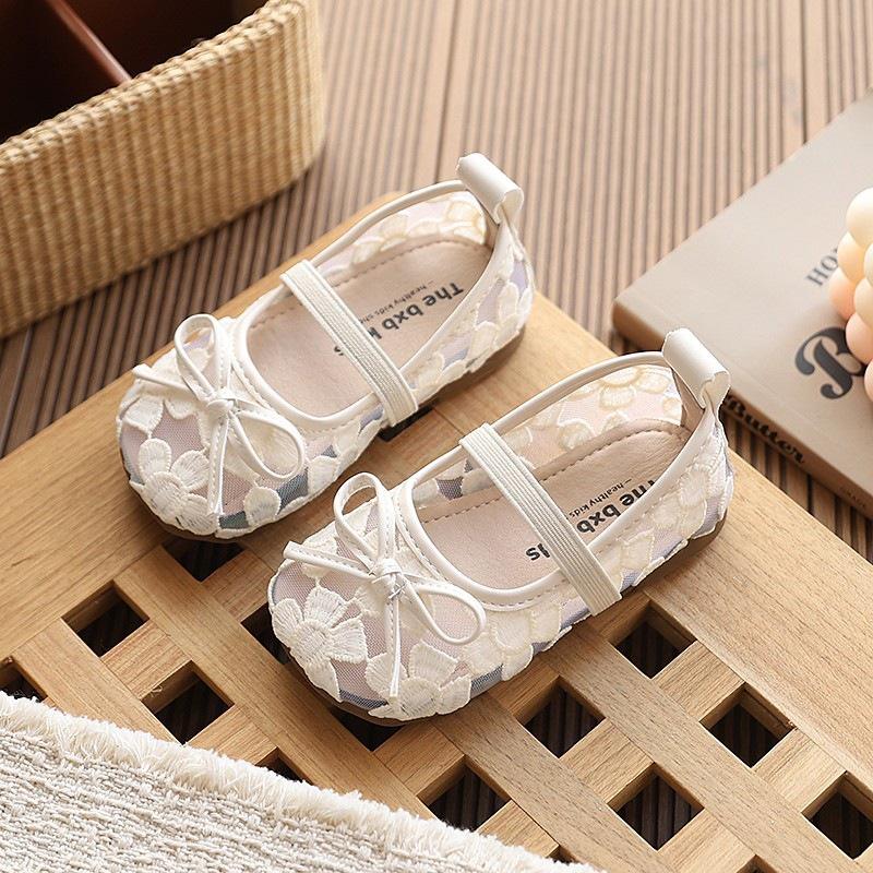 Princess Mesh Sandals - Soft Sole, Spring/Summer 2026, Coco-Style Korean Loafers for Kids