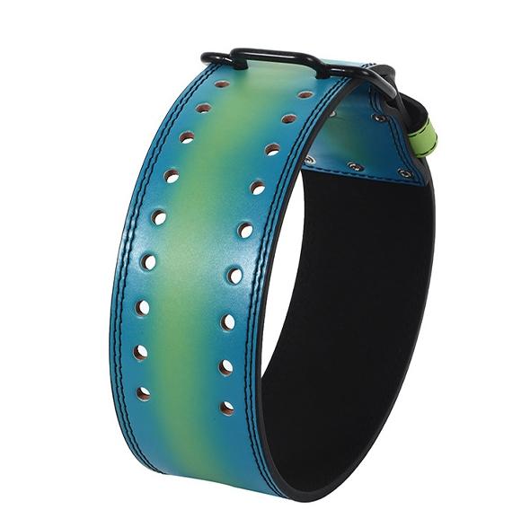 Kraft- und Fitness-Fitnessgürtel mit Farbverlauf, tiefe Kniebeuge, hartes Ziehen, Liegen, Push-Lift, PU-Taillenschutz, Sport- und Fitnessschutz