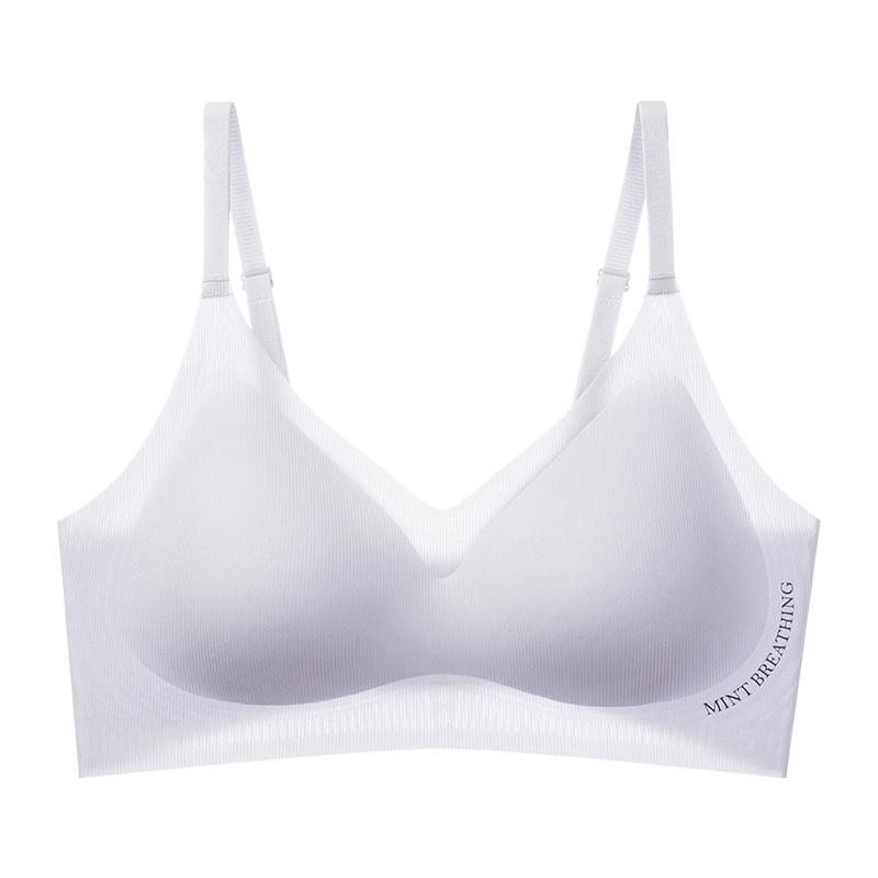 Women Seamless Wireless Comfortable Gathering Anti Sagging Breathable Bra