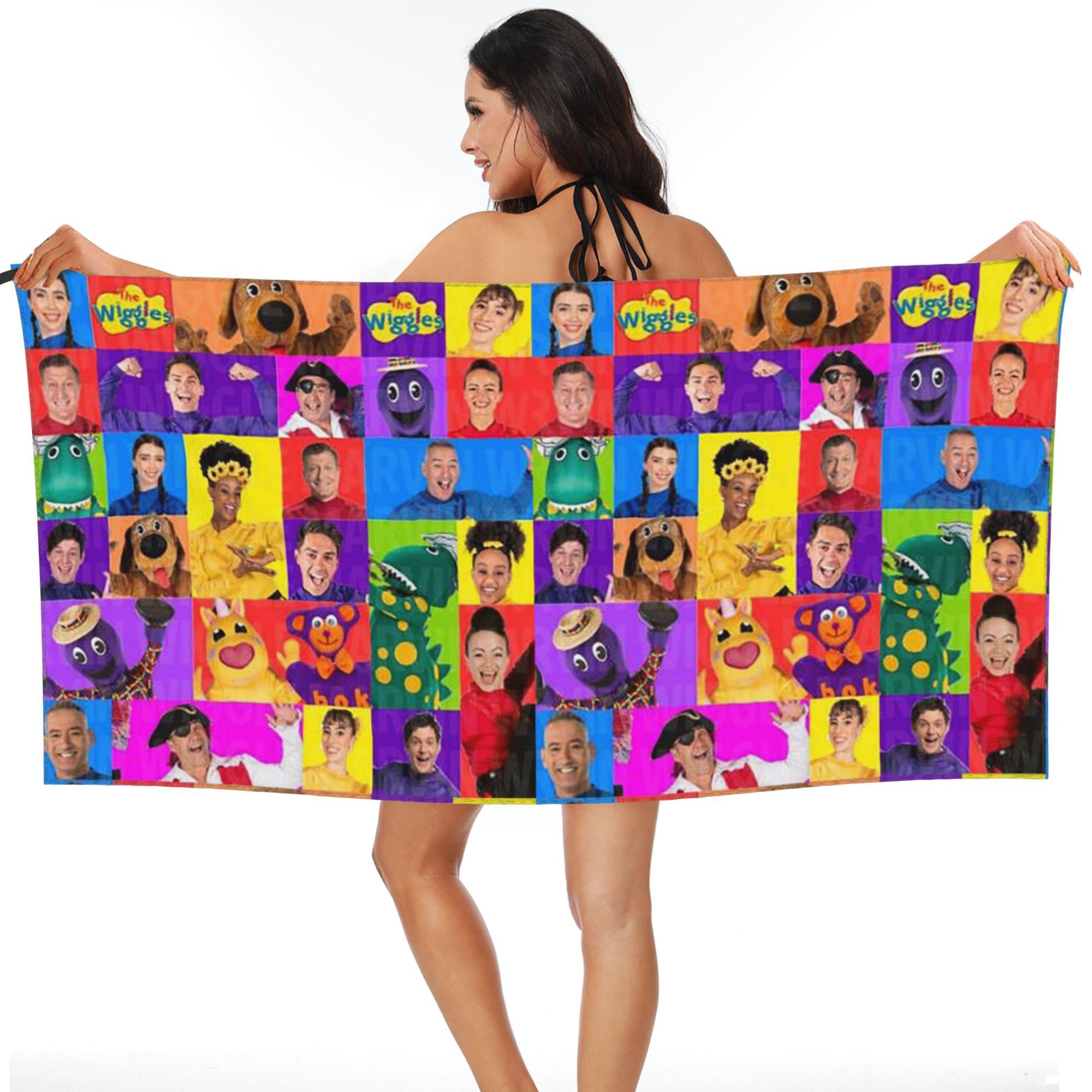 

The Wiggles Tv Show Music Band Beach Towel Soft Microfiber Quick Dry Absorbent Quick Towels For Bath W30*H60(CM)