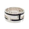 HERMES  #12(JP Size)  ring black Silver925 Women