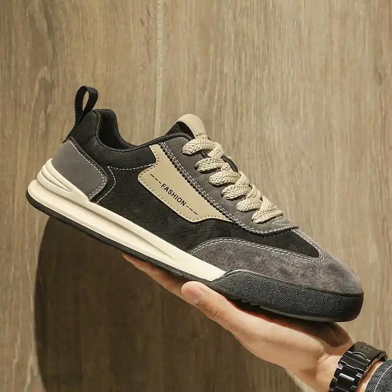 Fashion Autumn Platforme High-level Sneakers Casual Brown Boots For Men Big Size Golf Shoes Sports High End Sapateni Tenids