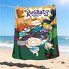 1pc Rugrats Outdoor Flannel Blanket, Lightweight Warm Cozy for Travel Camping Office Soft Polyester Fabric