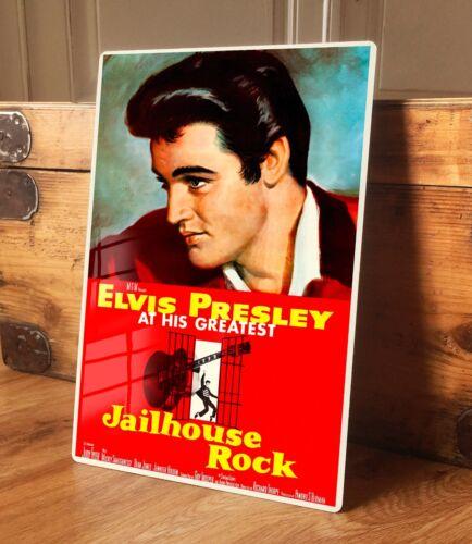 

Elvis Jailhouse Rock Metal Sign Poster 1950s Rock and Roll Film Vintage PhotoAluminum 20x30cm（7.8x11.8inch）