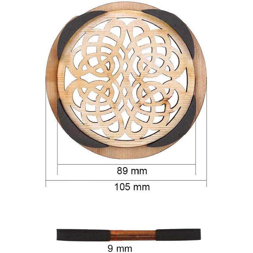 Wooden Guitar Soundhole Sound Hole Cover Guitar Block Protector Cover Made of Wood and Sponge for Acoustic Classic Guitar 41 Inch(Happiness knot)