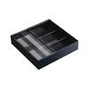 Yamazaki Jitsugyo Telescopic & Slide Cutlery Tray Black Approx. W25 X D24.6~45 X H5.7cm Tower Drawer Cutlery Storage Telescopic 3383