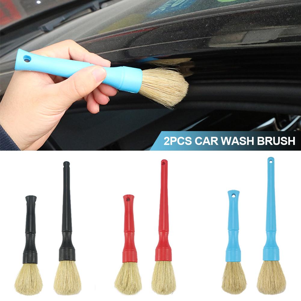 2 Stück Auto Detaillierungsset Klimaanlagenzubehör Fugenbürste Autoreinigungswerkzeuge Autowaschzubehör Auto Detaillierungsbürste