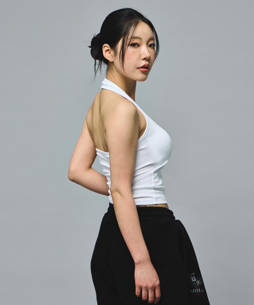 Mihag Ivy League Halter Neck Sleeveless (White)