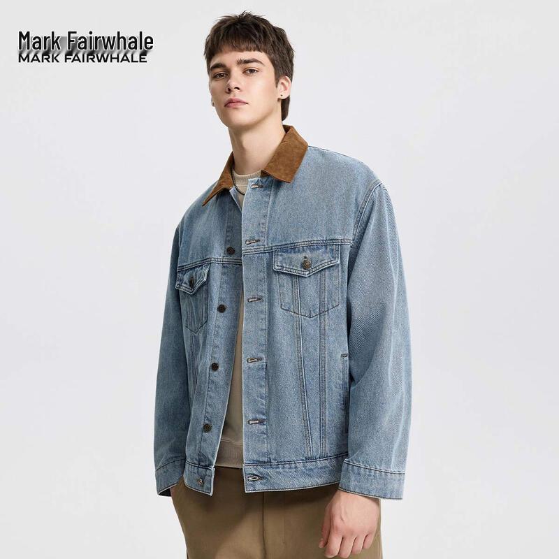 Mark Fairwhale Herren Retro Distressed Jeansjacke