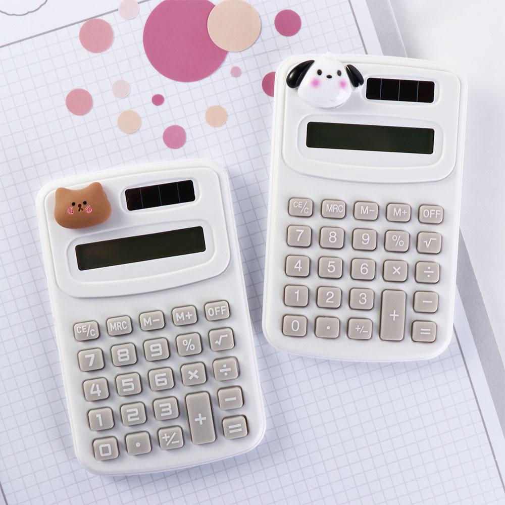 Lightweight Cartoon Cute Calculator Cute Mini Portable Digit Calculator  Learning Tools