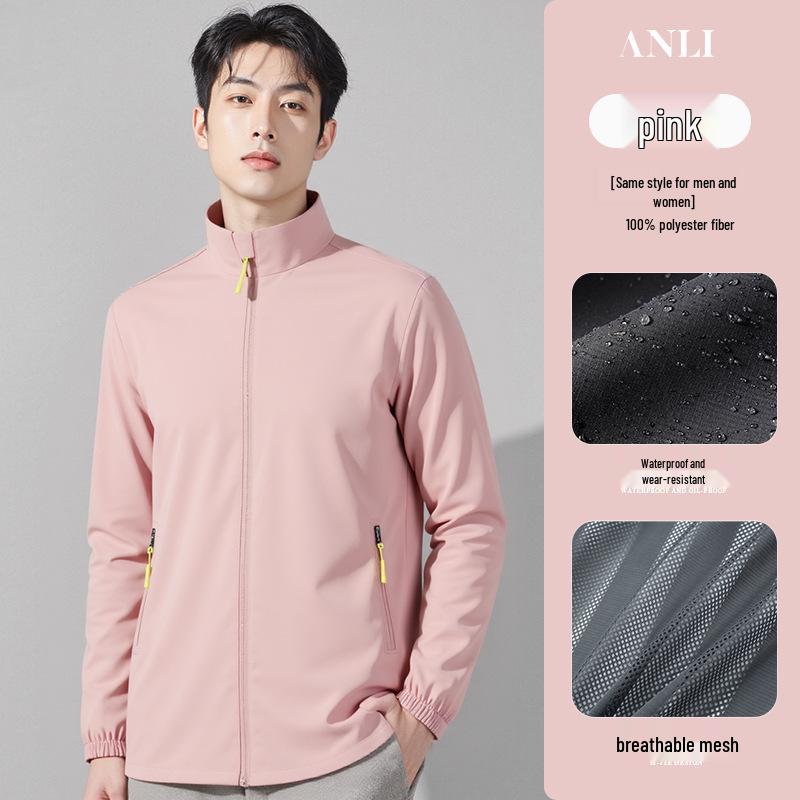 Men s Waterproof Windproof Stand Collar Work Jacket with Custom Logo for Autumn/Winter S