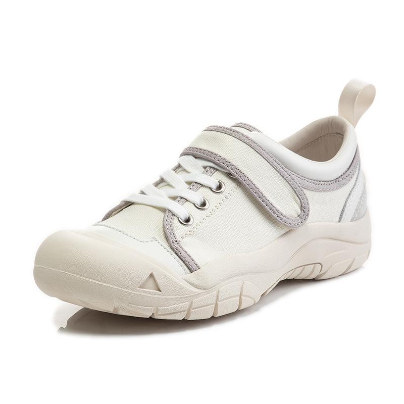 Spring 2025 New Leather Women's Shoes Sports Versatile Height Increase Canvas White Shoes Women's Platform Casual Dad Shoes Women