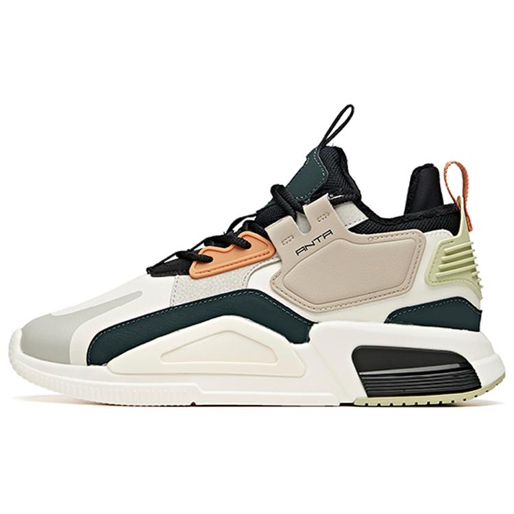 

new ANTA Rubik s Cube Casual Shoes Men s Low top White/Gray/Green 44.5