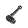 Kipp 06410-4A51 Zinc/Steel Adjustable Handle with 1/2-13" Internal Thread, Classic Ball Style, Inch, Black Satin Plastic Coated Finish, Steel