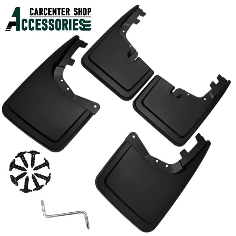 Black PP Fender Splash Guards Front and Rear Wheel Fender Accessories Mud Flaps for  Ford F-150 -2025