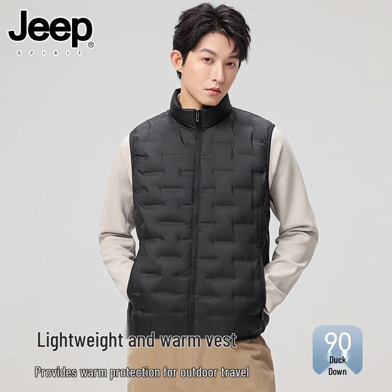 

JEEP SPIRIT Men s Lightweight Stand-Collar Winter Down Vest L
