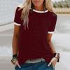 Women's T-shirt Fun Stripe Printed Top Fashionable and Minimalist Pattern Summer Leisure Women's Clothing Street Clothing