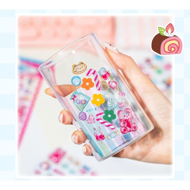Cute 3d Embossed Relief Sticker For Diy Hand Account And Phone Case