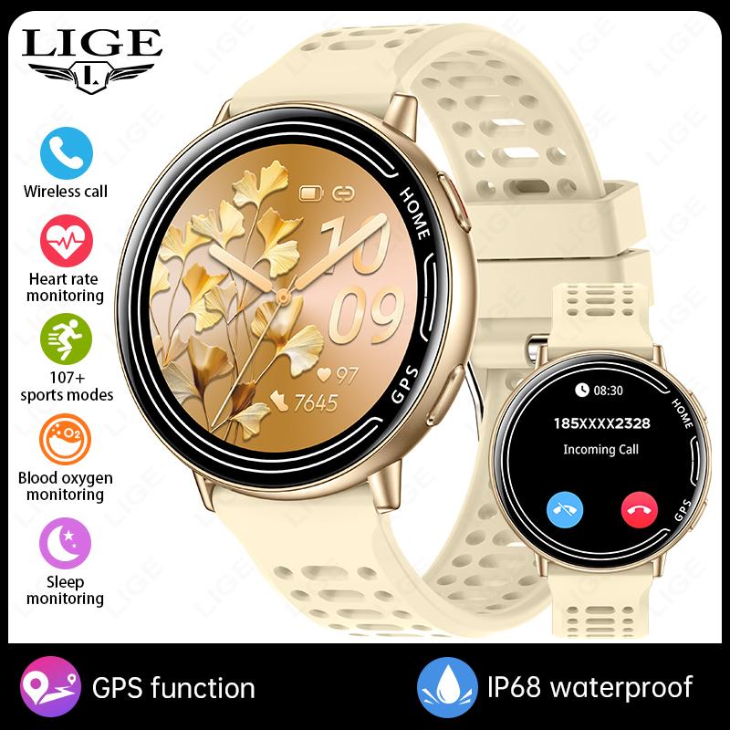 GPS Smart Watch Heart Rate Monitoring Bluetooth Call Outdoor Sports 1ATM Waterproof 1.39 Inch Screen Men Woman Smartwatch