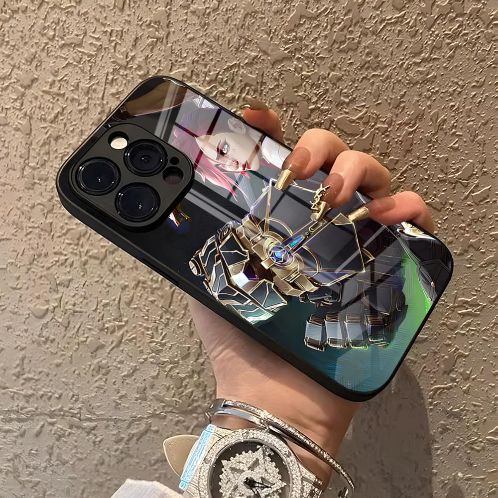 

Arcane Vi C-Caitlyn Phone Case For IPhone 15 Pro Max 14 Pro 12 11 13 Mini X XR XS 16 Plus SE Glass Back Cover iPhone11