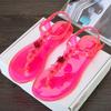 Summer Handwork Flower Women jelly Sandals  New Clip Toe Flip Flops Shoes Female Flat Casual Beach Holiday Non-slip Slippers