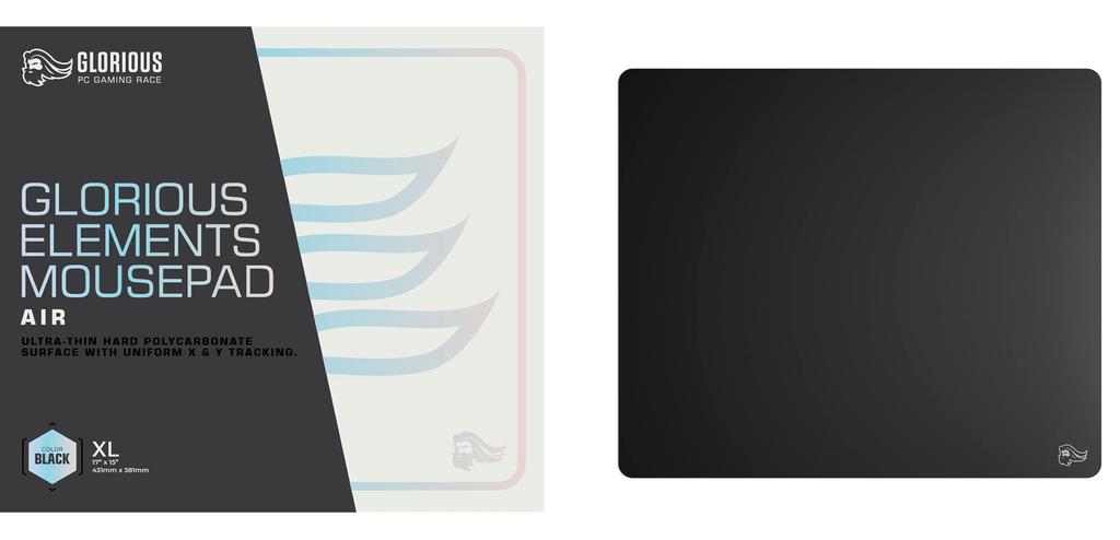 Glorious Gaming Mouse Pad Element Mouse Pad Air Hard Plastic Thin High Speed Type 0.5mm [Black]