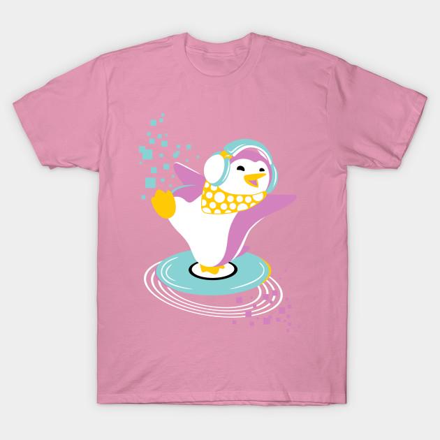 T Shirt Women Dj Penguin Harajuku Print Kawaii Tshirt Summer Short Sleeve Female T-Shirt Top Tee