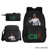 Luo Qixing Three-Piece Schoolbag, Male And Female Students Leisure Bag, Printed Large-Capacity Outdoor Backpack