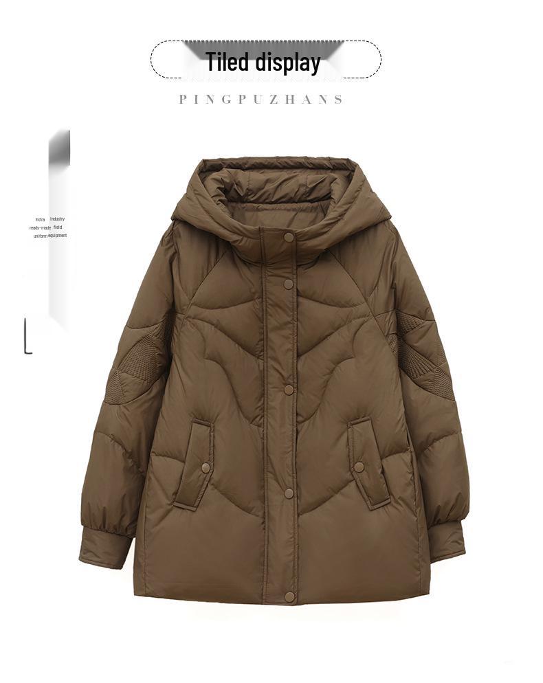 Women's Winter Short Down Jacket 2024 - New Popular Style, Petite Mom Thickened Warm White Duck Down Coat