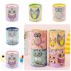 Iron Owl Piggy Bank Mini Metal Storage Box Easy Use Round Saving Banks  Birthday Gift