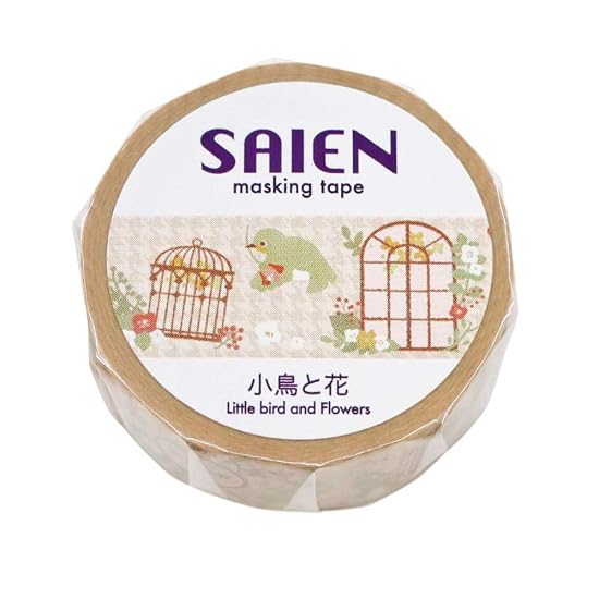 SAIEN Little Birds and Flowers 15mm x 7m Masking Tape, Flowers, Little Birds, Floral Pattern, Birds, B0DPFLD9SD