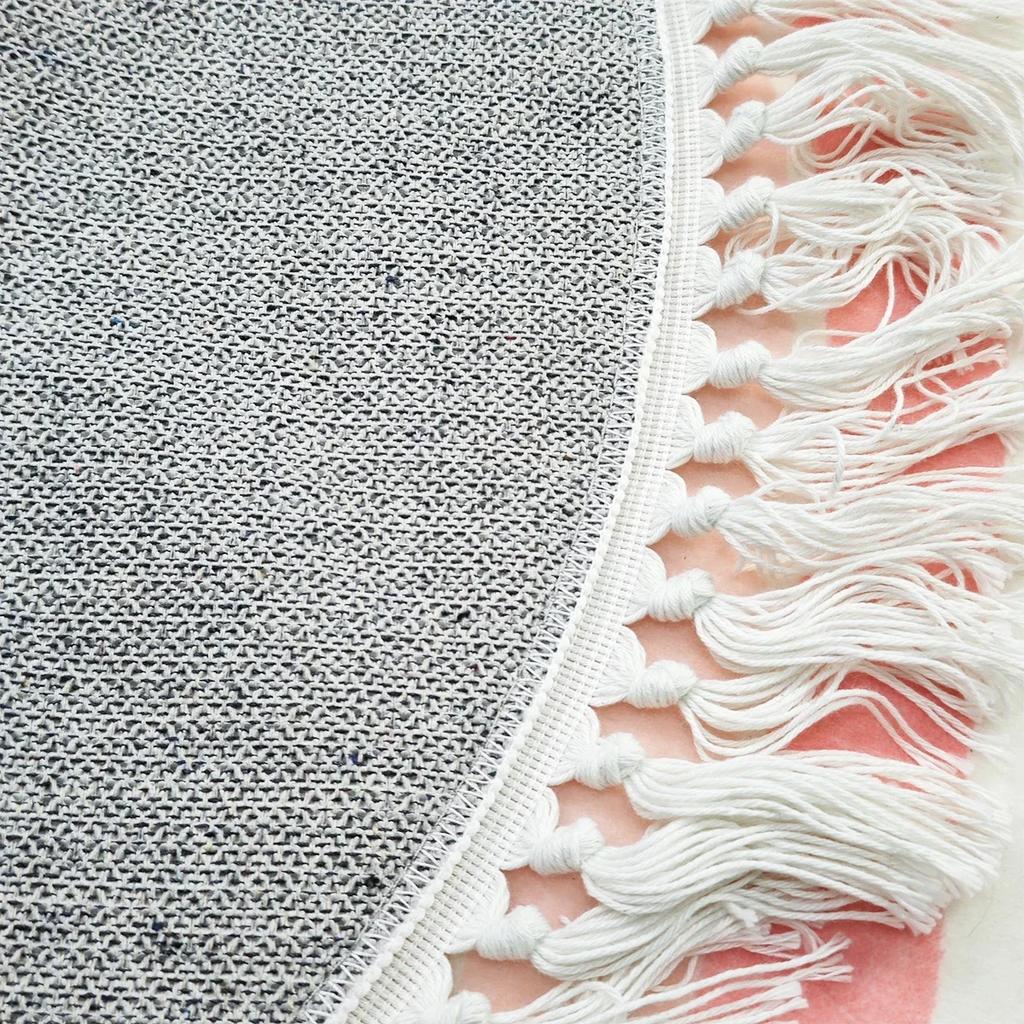 Round Carpet for Children's Room Mat Home Decor Bedroom Decoration Children Rug Kids Cute Cartoon Tassel Mats Machine Washable