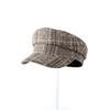25 Early Autumn New Literary Plaid Cap Children British Retro Painter Hat Flat Top Hat Tide