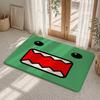 D-Domo Kun Face Floor Mat Flannel Rug Non Slip Absorbent Soft Washable For Entryway Hallway Bathroom Kitchen Decor