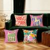Cat Illustrations Fresh Style Cushion Cover Bedroom Sofa Decorative Home Car Portable Cushion Cover With Zipper Soft Pillowcase