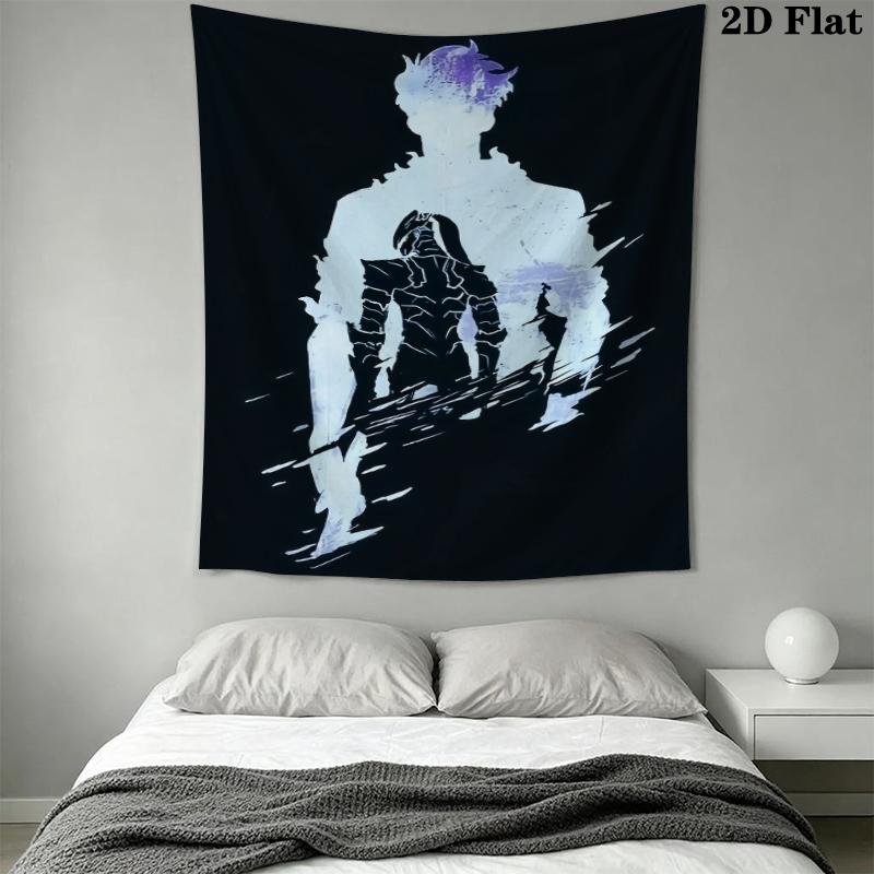 Solo Leveling Wall Tapestry Aesthetic Wall Hanging Printed Fabric Blanket Decorative Tapestries for Bedroom Living Room Home Decor