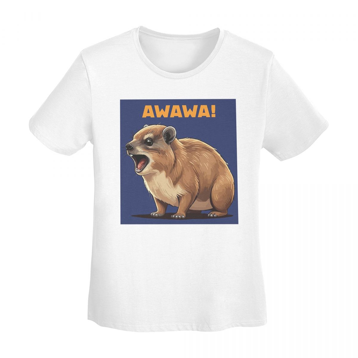 

Rock Hyrax Lover Awawa Groundhog Dassi TShirt Women Short Sleeve T Shirts Round Neck Clothes Cotton Summer Tees Streetwear 4XL