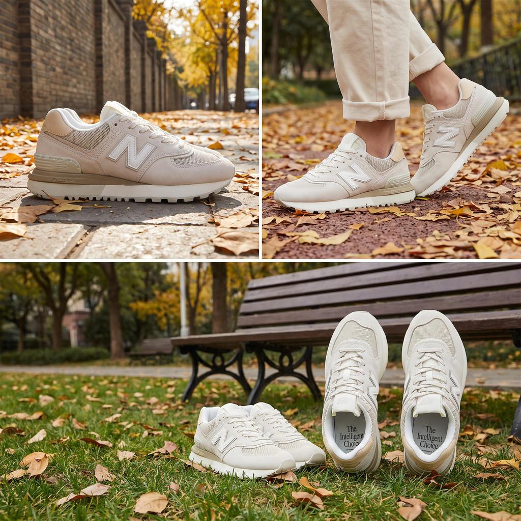 New Balance 574 Legacy Cream Unisex Sneakers Bianco U574LGDW