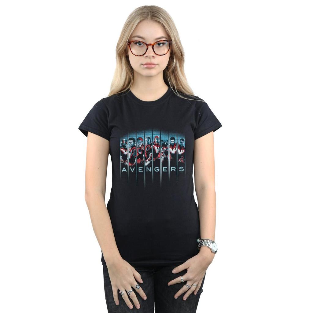 Marvel Womens/Ladies Avengers Endgame Team Tech Assemble Cotton T-Shirt
