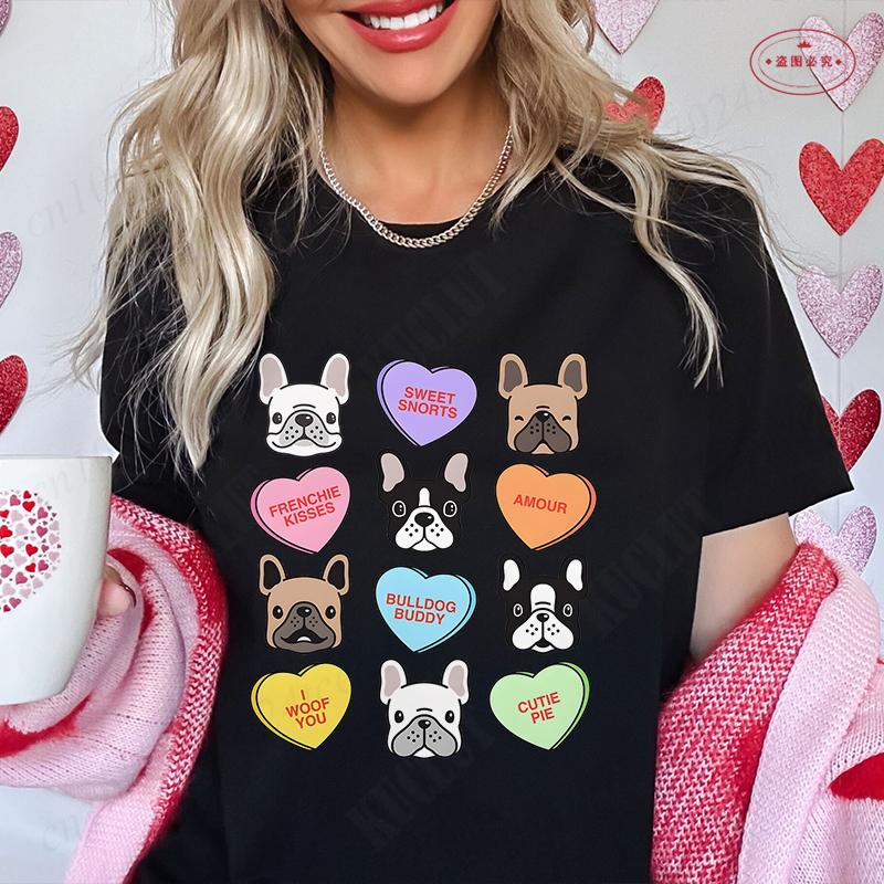 French Bulldog Unisex T Shirt Fashion Dog Graphic Tops Summer Short Sleeve Tees Harajuku Streetwear Aesthetic Female Clothing