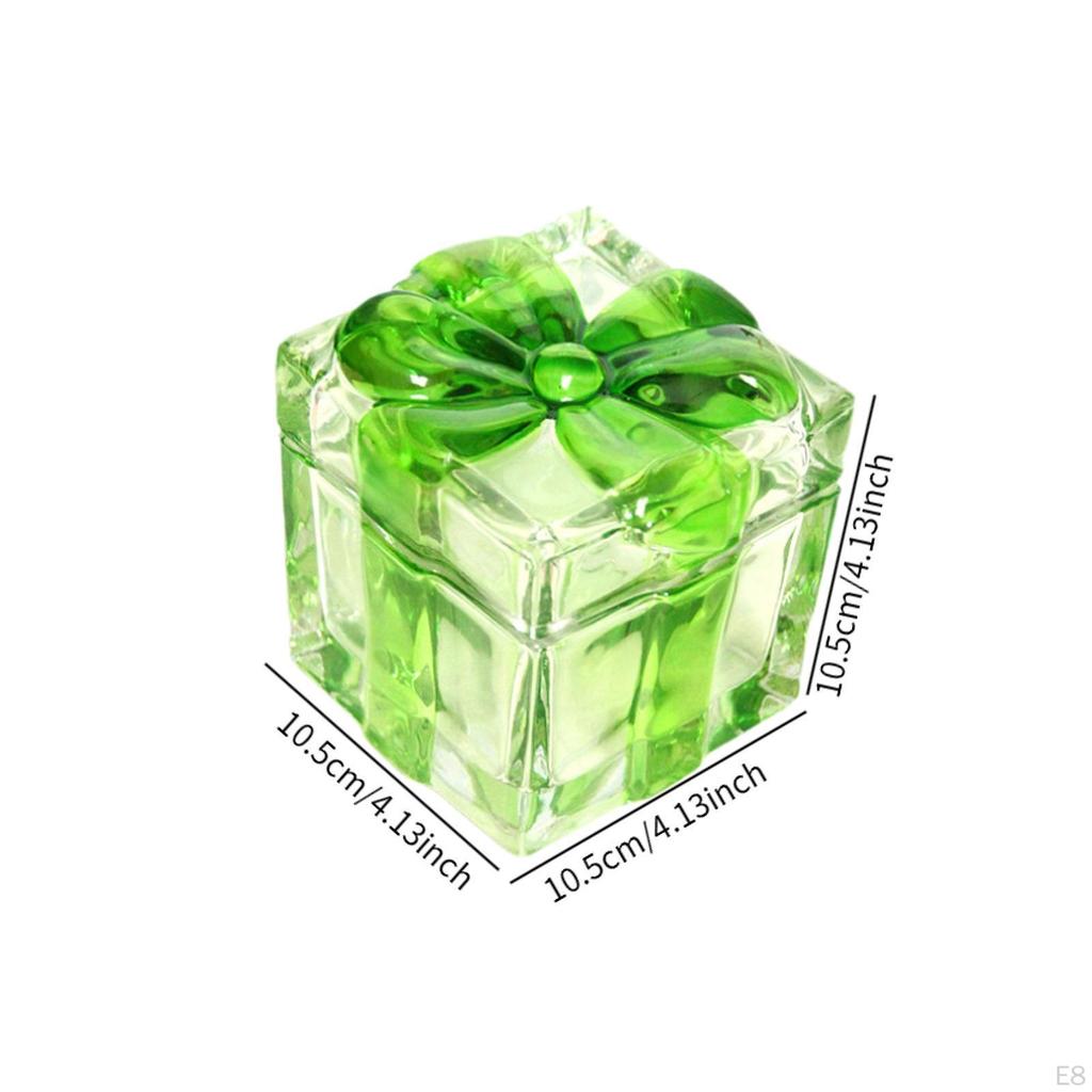 Candy Jar Sugar Bowl Glass Dish with Lid for Tea, Food, Cookies, Dried Fruit, Party