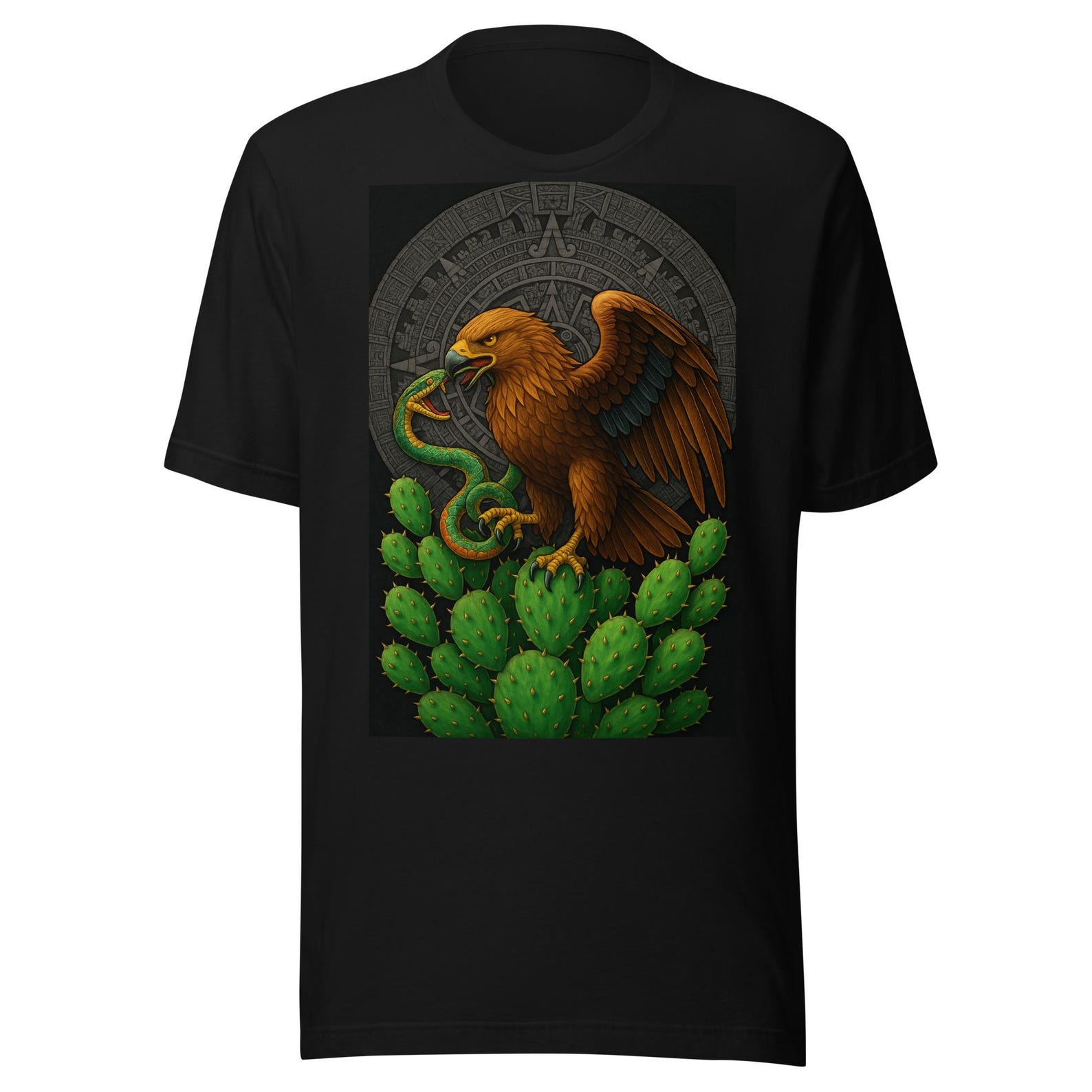 Mexican Eagle Aztec Calendar Unisex t-shirt 3XL